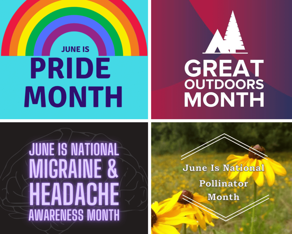 Great Outdoors Month, Migraine and Headache Awareness Month, and Pollinators Month, Join To Sue Pride Month For Hogging All The Attention In&nbsp;June