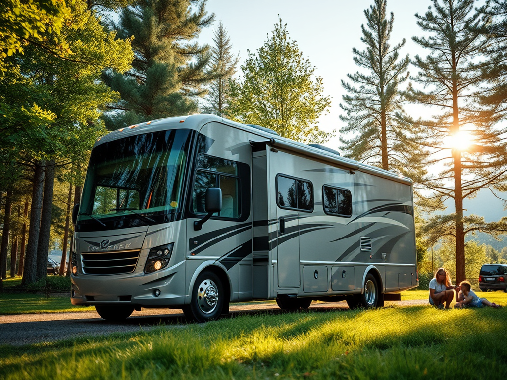 Man loves roughing it in the great outdoors, in his 40′ class A&nbsp;Motorhome