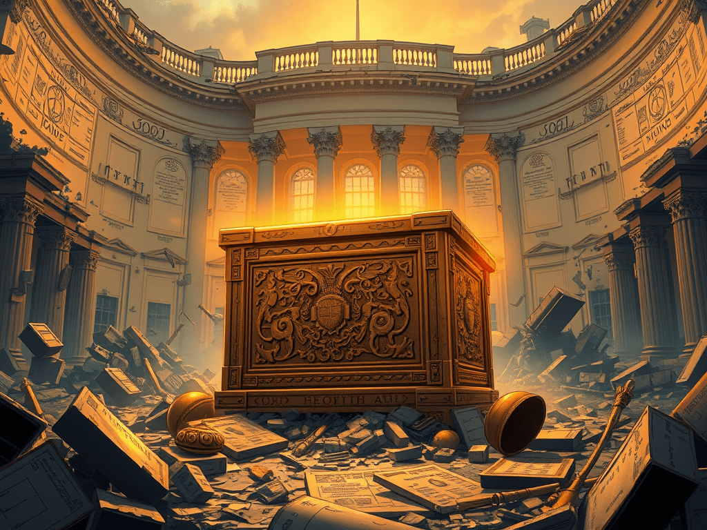 Ark Of The covenant Discovered In The Rubble of The  East Wing! Naturally, Trump Claims&nbsp;Credit.